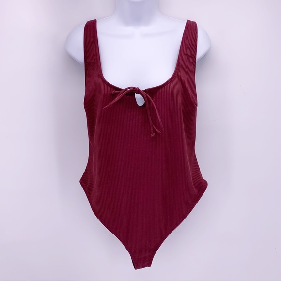 Wolf & Whistle Maroon Bathing Suit Size 40DDD - Picture 4 of 9